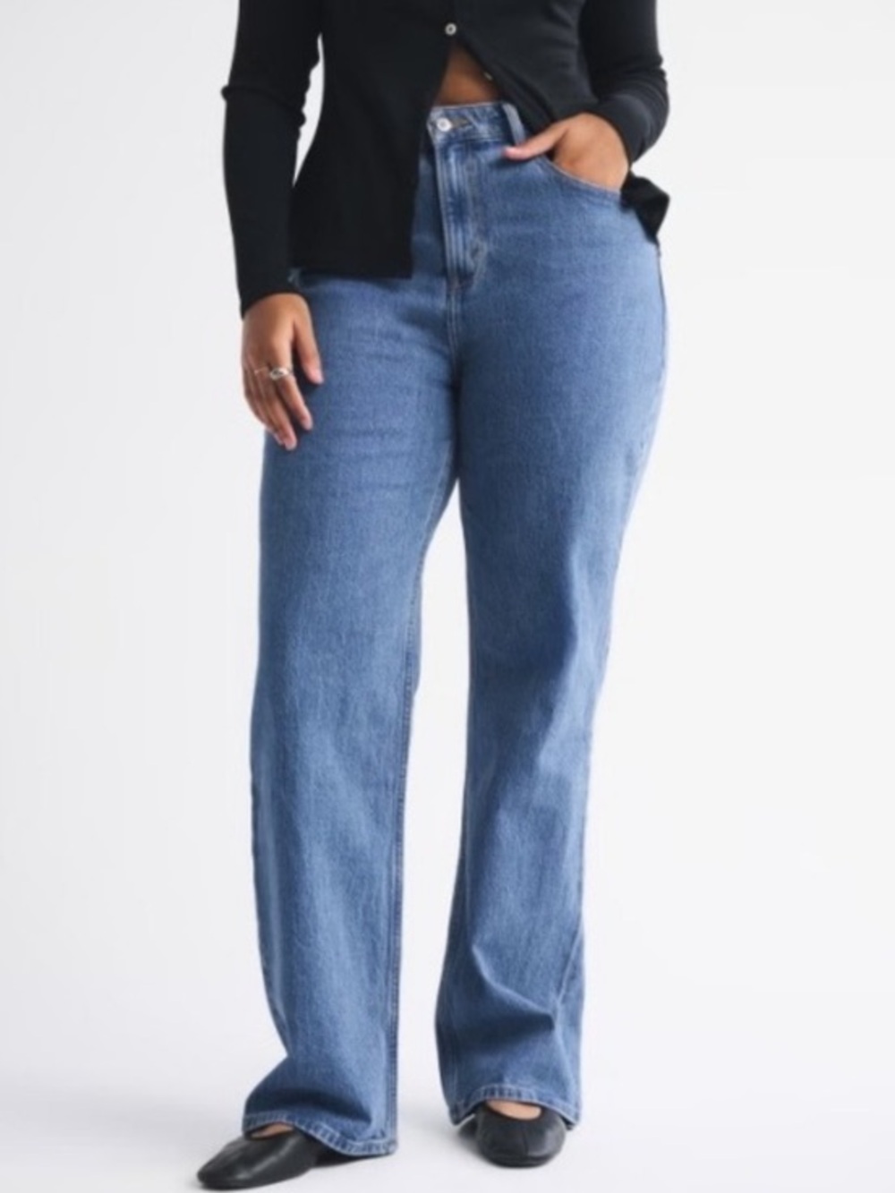 Abercrombie & Fitch 90s High Rise Relaxed Jeans Curve Love Size 32/14 XL